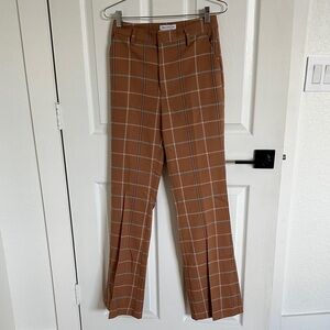 Urban Outfitters Rust Brown Windowpane Chinos